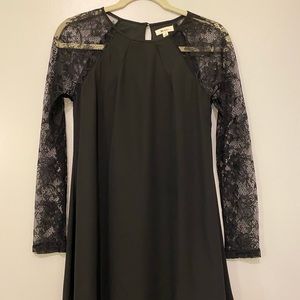 Black Lace Long Sleeve Dress